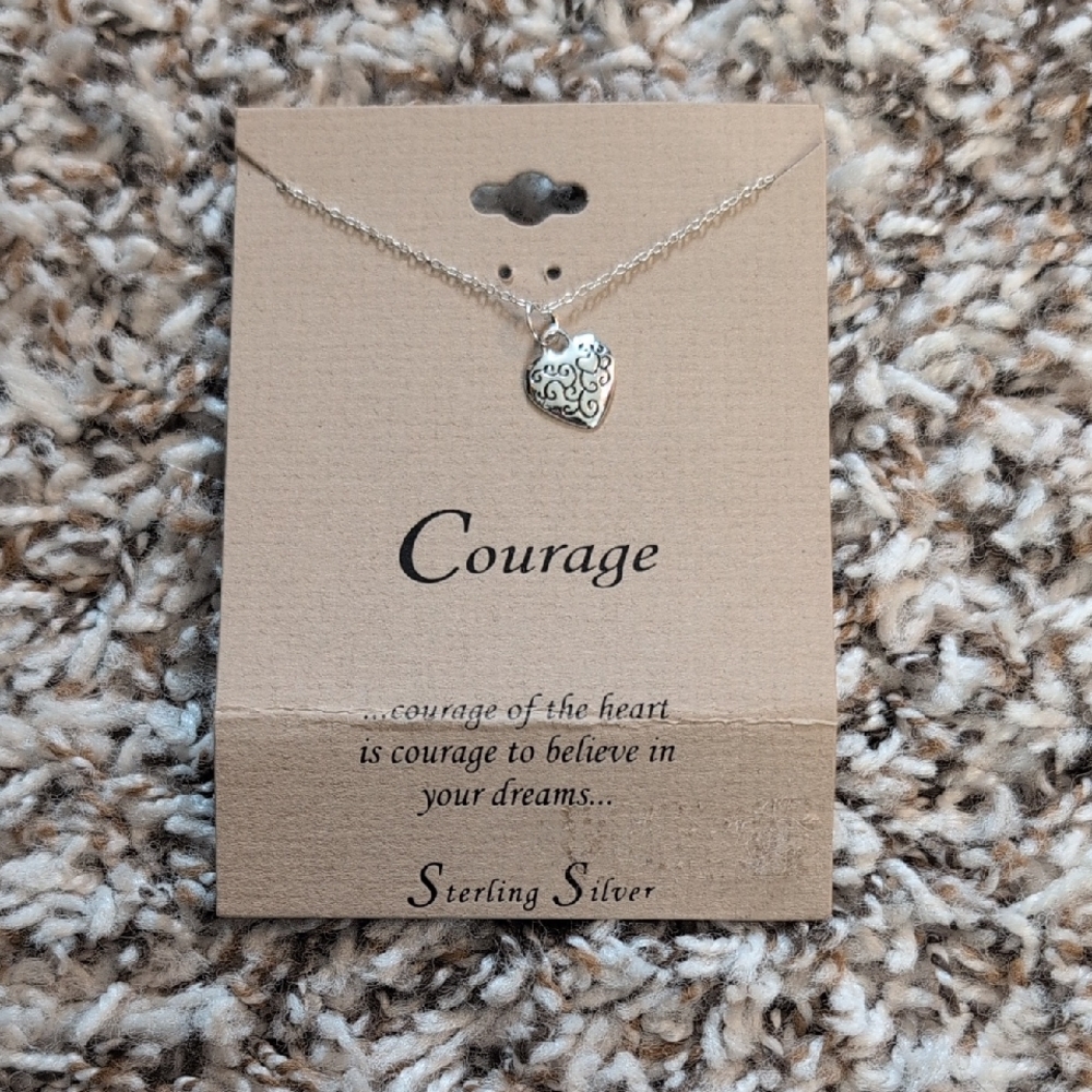 Sterling Silver Heart Necklace 18in